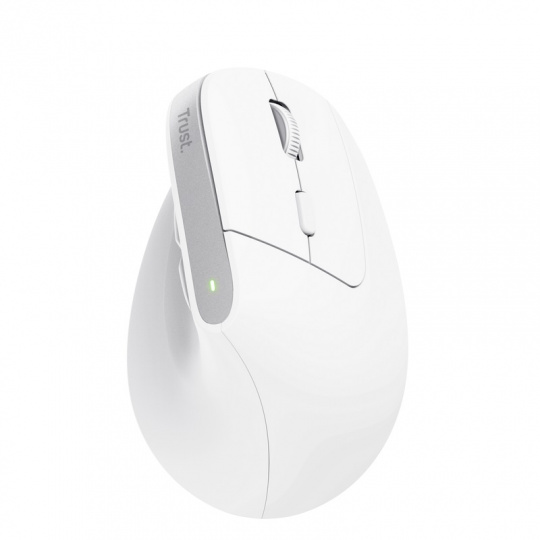 Trust Bayo+/Vertikální/Optická/Pro praváky/2 400 DPI/USB+BT/Bílá
