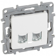 NILOÉ 2-zásuvka datová RJ45 Cat.6 UTP bílá NILOÉ 2-zásuvka datová RJ45 Cat.6 UTP bílá