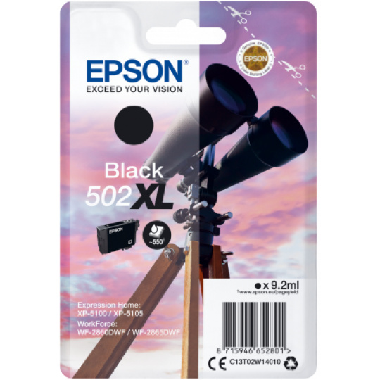 EPSON singlepack,Black 502XL,Ink,XL