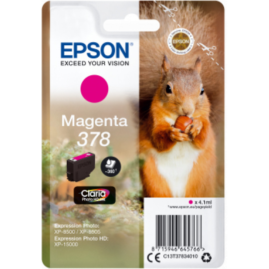 Epson Singlepack Magenta 378 Claria Photo HD Ink