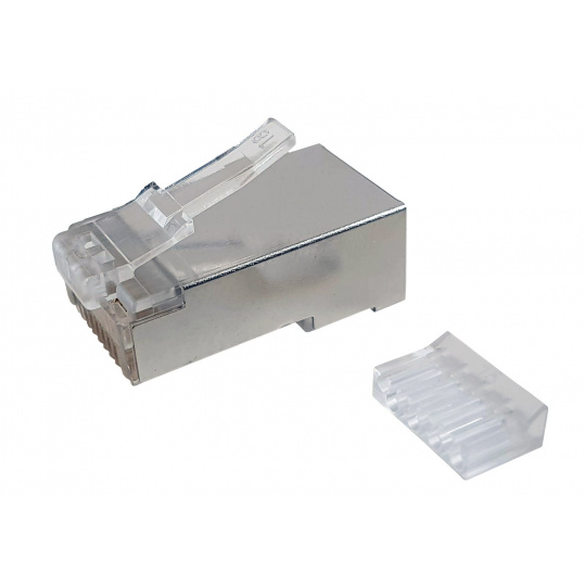 Konektor Solarix KRJ45/6SH RJ 45 FTP 8p8c, Cat 6, licna, skládaný