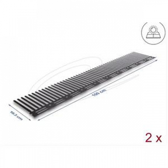 Delock Zábrana proti zvířatům / ochrana proti ptákům pro fotovoltaické systémy 1 m – 2 kusy, hnědá (193 mm) Delock Zábrana proti zvířatům / ochrana proti ptákům pro fotovoltaické systémy 1 m – 2 kusy, hnědá (193 mm)