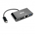 Mini dokovací stanice USB-C / HDMI, USB-A, GbE, 60W nabíjení, HDCP, černá