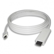 Kabel Mini DisplayPort - HDMI, M/M, PremiumCord, 1m, bílý Kabel Mini DisplayPort - HDMI, M/M, PremiumCord, 1m, bílý