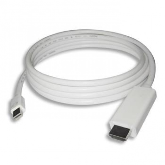 Kabel Mini DisplayPort - HDMI, M/M, PremiumCord, 1m, bílý