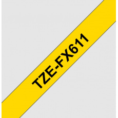TZE-FX611, žlutá / černá, 6mm TZE-FX611, žlutá / černá, 6mm