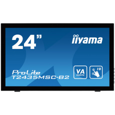 24" LCD iiyama T2435MSC-B2 - 6ms,250cd/m2,DVI,HDMI, DP,USB,multidotek,kapacitní,kamera+mikrofon