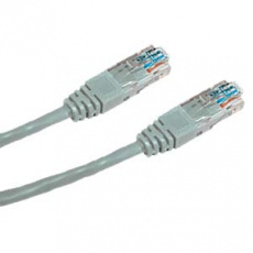 DATACOM Křížený UTP patch kabel 0,5m Cat5e šedý