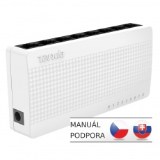Tenda S108 8 x 10/100 Mb/s Mini Eco Switch, Desktop, Auto MDI/MDIX, spotřeba do 2,1 Watt Tenda S108 8 x 10/100 Mb/s Mini Eco Switch, Desktop, Auto MDI/MDIX, spotřeba do 2,1 Watt