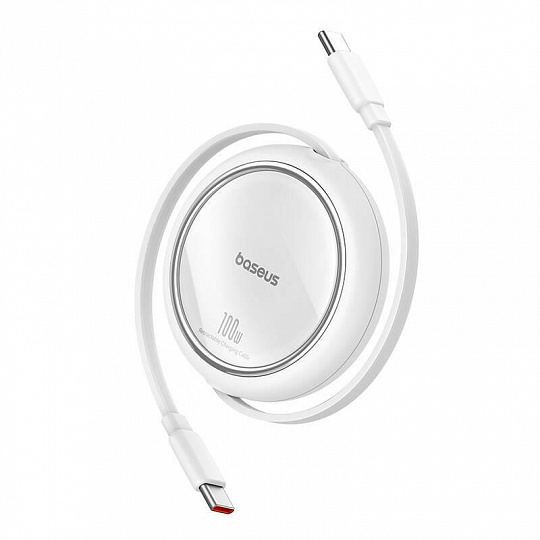 Baseus Datový kabel Free2Pull mini USB-C/USB-C 1,5m 100W bílý Baseus Datový kabel Free2Pull mini USB-C/USB-C 1,5m 100W bílý