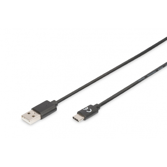 Digitus Připojovací kabel USB typu C, typ C na A M/M, 1,8 m, 3A, 480 MB, verze 2.0, bl