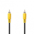 Nedis CVGL24100BK20 - Kompozitní Video kabel | RCA Zástrčka - RCA Zástrčka | 2 m | Černá