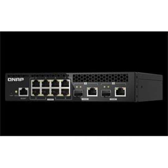 QNAP řízený switch QSW-M3212R-8S4T (4x 10GbE porty + 8x 10G SFP+ porty, poloviční šířka)