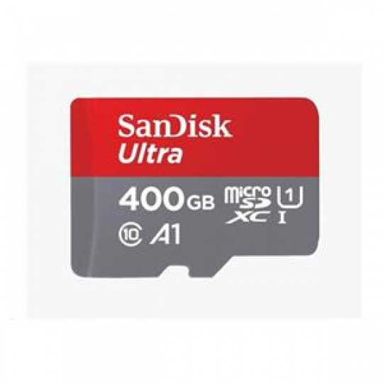 SanDisk MicroSDXC karta 400GB Ultra (120 MB/s, A1 Class 10 UHS-I, Android) + adaptér