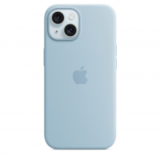 iPhone 15+ Silicone Case with MS - Light Blue