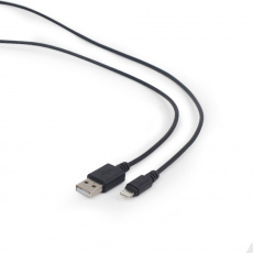 Kabel CABLEXPERT USB 2.0 Lightning (IP5 a vyšší) nabíjecí a synchronizační kabel, 2m, černý Kabel CABLEXPERT USB 2.0 Lightning (IP5 a vyšší) nabíjecí a synchronizační kabel, 2m, černý