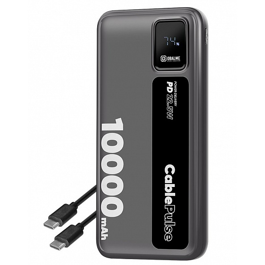 OBAL:ME CablePulse Powerbanka 10000mAh 22,5W Black OBAL:ME CablePulse Powerbanka 10000mAh 22,5W Black