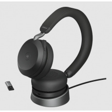 Jabra Evolve2 75/Stereo/ANC/USB-C/BT/Bezdrát/MS/Stand/Černá