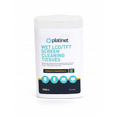 Platinet PFS5830 vlhčené čistící ubrousky na  LCD 11x9,4 cm 100 ks