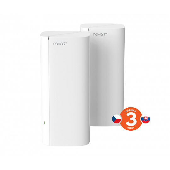 Tenda Nova ME3 Pro (2-pack) WiFi 7 BE3600 Mesh Gigabit system, router, 6x GLAN/GWAN, VPN, CZ app Tenda Nova ME3 Pro (2-pack) WiFi 7 BE3600 Mesh Gigabit system, router, 6x GLAN/GWAN, VPN, CZ app