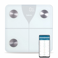 Salente SlimFit, osobní diagnostická fitness váha, Bluetooth, bílá