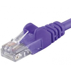PremiumCord Patch kabel UTP RJ45-RJ45 level CAT6, 0.25m, fialová