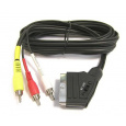 PremiumCord SCART - 3xCINCH 1.5m in/out přepínač