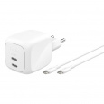 BELKIN BOOSTCHARGE 67W 2 porty bílý + 2m USB-C kabel