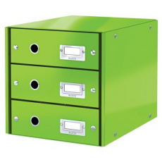 LEITZ Zásuvkový box  Click&Store, 3 zásuvky, zelená