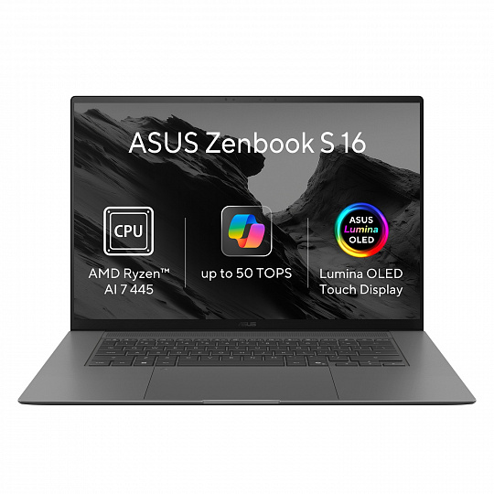 ASUS Zenbook S16 OLED/UM5606GA-OLED594WZ/AI7-445/16"/2880x1800/T/16GB/1TB/AMD int/W11H/Gray/2R ASUS Zenbook S16 OLED/UM5606GA-OLED594WZ/AI7-445/16"/2880x1800/T/16GB/1TB/AMD int/W11H/Gray/2R