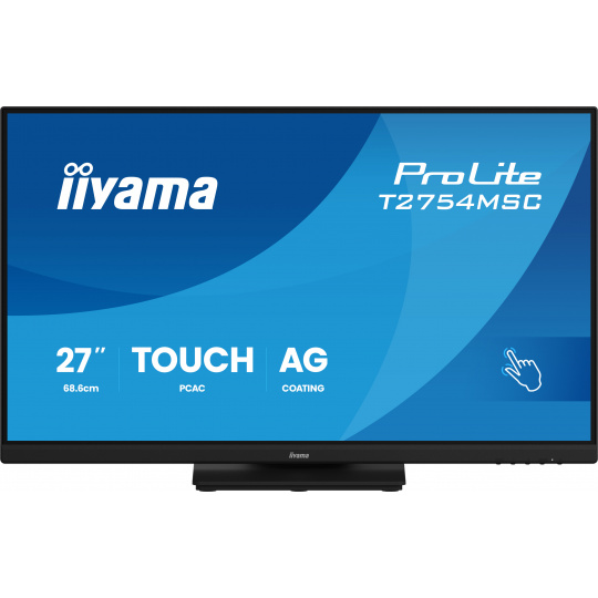 27" iiyama T2754MSC-B2AG: IPS,FHD,AG,10P,HDMI,repr