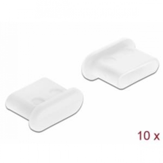 Delock Prachová záslepka pro USB Type-C™ samice bez uchopení 10 kusu bílá