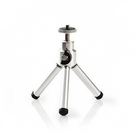 Nedis TPOD1000GY - Stativ | max. 0.8 kg | 11 - 14.5cm | 1 Segment | Kuličková hlava | taška | ABS / Ocel | Stříbrná Nedis TPOD1000GY - Stativ | max. 0.8 kg | 11 - 14.5cm | 1 Segment | Kuličková hlava | taška | ABS / Ocel | Stříbrná