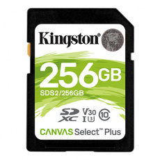 Kingston Canvas Select Plus U3/SDXC/256GB/100MBps/UHS-I U3 / Class 10