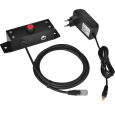 Tlačítko pro otvírání pokladních zásuvek Virtuos 24V, kovové s kabelem, s elektronickým otevíráním Tlačítko pro otvírání pokladních zásuvek Virtuos 24V, kovové s kabelem, s elektronickým otevíráním