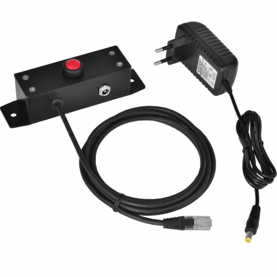 Tlačítko pro otvírání pokladních zásuvek Virtuos 24V, kovové s kabelem, s elektronickým otevíráním Tlačítko pro otvírání pokladních zásuvek Virtuos 24V, kovové s kabelem, s elektronickým otevíráním