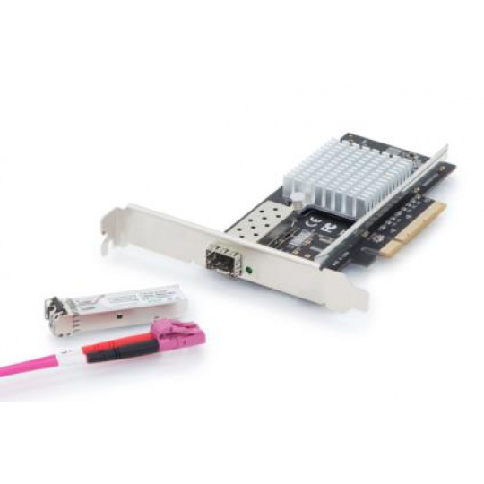 DIGITUS Karta SFP + 10G PCI Express včetne držáku s nízkým profilem, čipová sada Intel JL82599EN