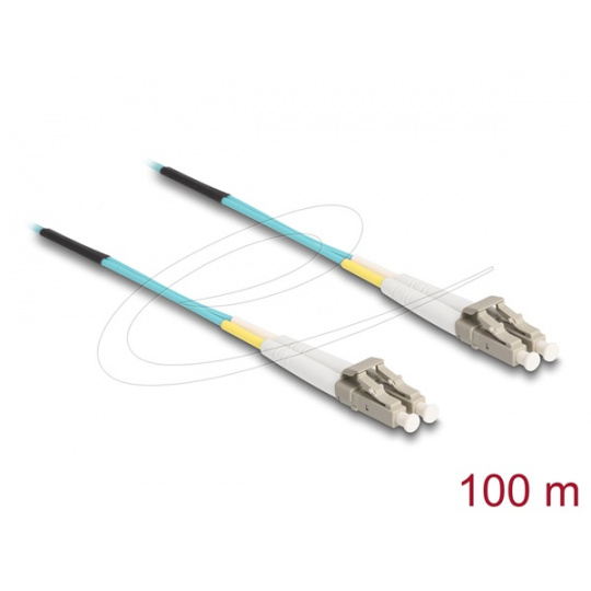 Delock Optický kabel LC Duplex na LC Duplex, multimód, OM3, 100 m Delock Optický kabel LC Duplex na LC Duplex, multimód, OM3, 100 m