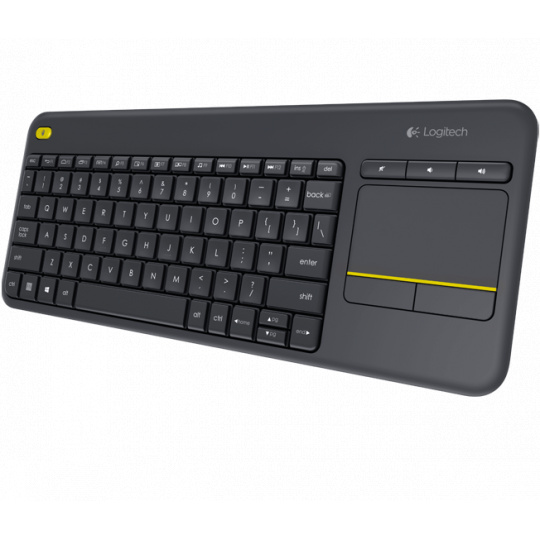 Logitech K400 plus/Bezdrátová USB/CZ-SK layout/Černá