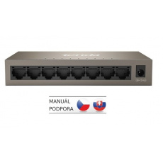 Tenda TEG1008M 8-port Gigabit Switch, 8x 10/100/1000 Mb/s, Fanless, MAC 4K, napájení AC/DC, i na zeď Tenda TEG1008M 8-port Gigabit Switch, 8x 10/100/1000 Mb/s, Fanless, MAC 4K, napájení AC/DC, i na zeď