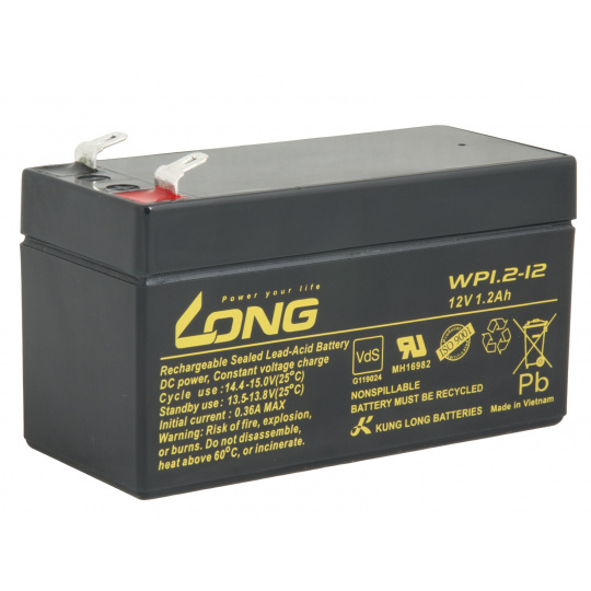 LONG baterie 12V 1,2Ah F1 (WP1.2-12)