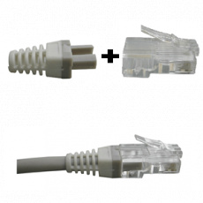 DATACOM Manžetka pro konektor RJ 45 šedá/bílá 100 ks DATACOM Manžetka pro konektor RJ 45 šedá/bílá 100 ks