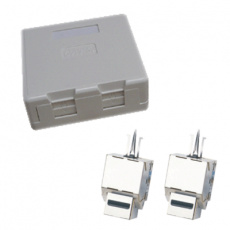 Dvojzásuvka CAT5E STP 2xRJ45 na omítku protiprach. Dvojzásuvka CAT5E STP 2xRJ45 na omítku protiprach.