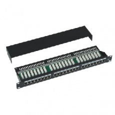 DATACOM Patch panel Cat5e 24p.1U,STP,19",černý,vyvázání