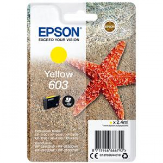 EPSON cartridge T03U4 yellow (hvězdice)