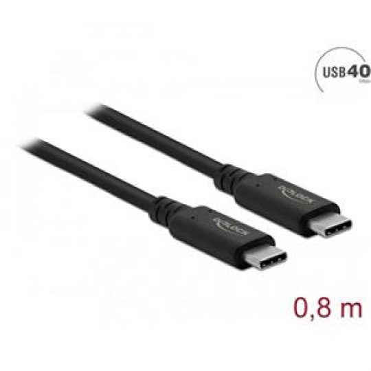 Delock Kabel USB4™ 40 Gbps koaxial 0,8 m