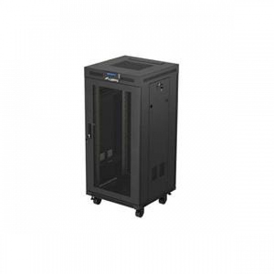 Lanberg RACK CABINET 19" FREE-STANDING 24U/600X600 (FLAT PACK) WITH MESH DOOR LCD BLACK LANBERG V2