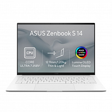 ASUS Zenbook S14 OLED/UX5406SA-OLED720XZ/U7-258V/14"/2880x1800/T/32GB/512GB/Intel int/W11P/White/2R ASUS Zenbook S14 OLED/UX5406SA-OLED720XZ/U7-258V/14"/2880x1800/T/32GB/512GB/Intel int/W11P/White/2R