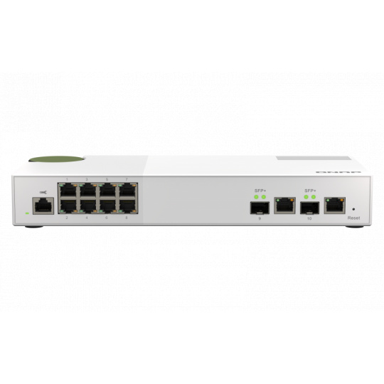 QNAP řízený switch QSW-M2108-2C (8x 2,5GbE RJ45 a 2x kombinované 10GbE SFP+ / RJ-45)