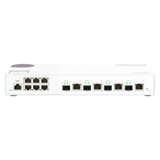 QNAP řízený switch QSW-M2106-4C (6x 2,5GbE RJ45 a 4x kombinované 10GbE SFP+ / 10GbE RJ-45)